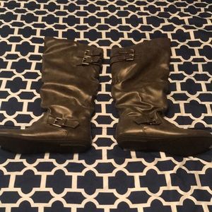 Rampage Cyrene Grey Slouchy Boot Size 7